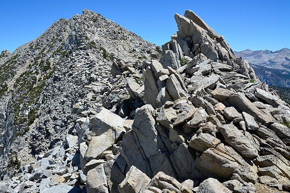 Approaching the summit of Goat Mountain on its south ridge, Sierra High Route