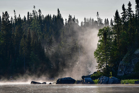 Snake Falls empties into Keats Lake