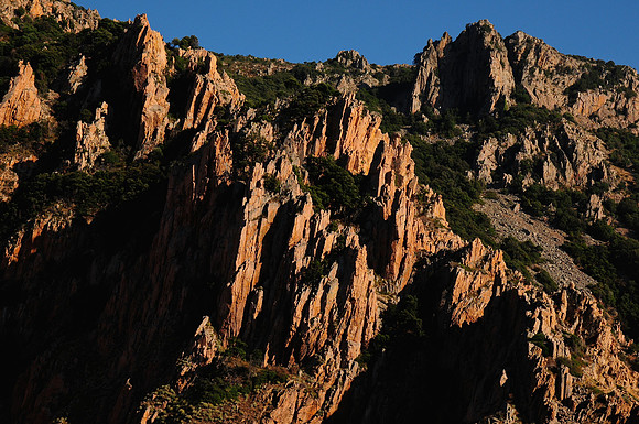 Cliffs on the southern coast of the Golfe de Porto