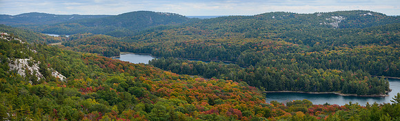The northern end of Killarney Lake from Blue Ridge, with Norway Lake in the distance at the far left