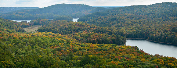 The northern end of Killarney Lake from Blue Ridge, with Norway Lake at top left