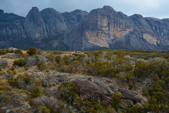 Approaching the Andriampotsy campsite on the Imarivolanitra Circuit, Andringitra National Park