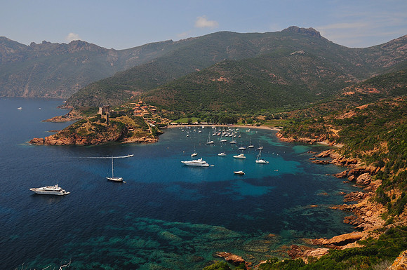 Girolata from the Sentier de Guy le Facteur
