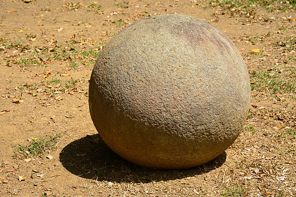 One of the stone spheres of Costa Rica, displayed in Parque Las Esferas in Palmar Sur