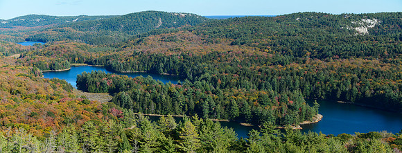 The northern end of Killarney Lake from Blue Ridge, with Norway Lake in the distance at the far left