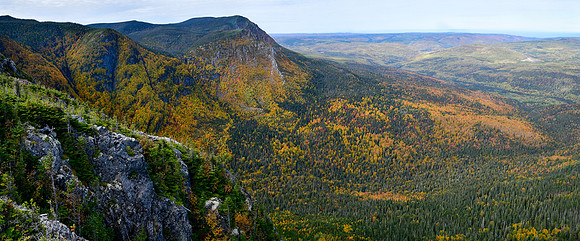 Looking toward Pic de l"Aube from Pic du Brûlé, Parc de la Gaspésie