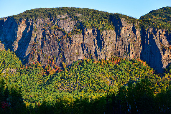 The Cran des Érables from the entrance to Parc des Hautes-Gorges-de-la-Rivière-Malbaie