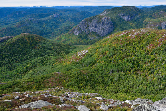 Looking west from the summit of Mont-du-Lac-des-Cygnes, Parc des Grands-Jardins