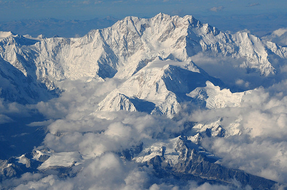 Aerial view of Kangchenjunga