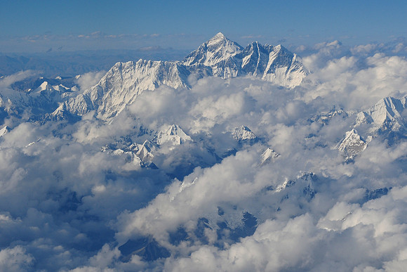 Aerial view of Mount Everest