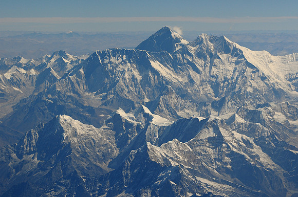 Aerial view of Mount Everest