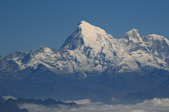 Aerial view of Jomolhari