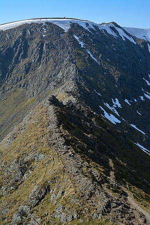 Helvellyn from Striding Edge, Lake District National Park
