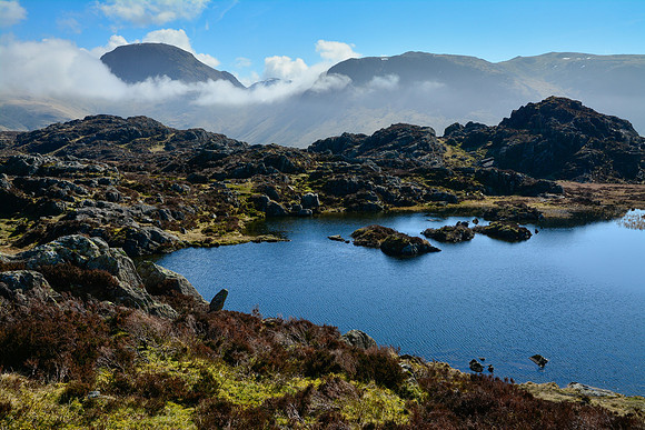 Great Gable from Innominate Tarn on Haystacks, Lake District National Park