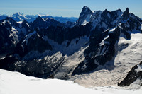 Les Grandes Jorasses and the Dent du Géant from the Aiguille du Midi