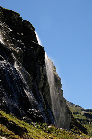 Waterfalls above Lac de Mauvoisin