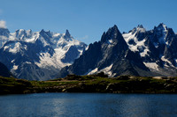 The view of the Aiguilles from Lac des Chéserys