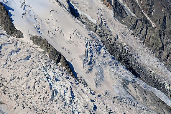 The glacier below Mont Blanc du Tacul