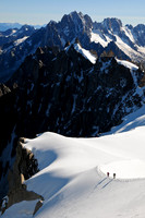 L'Aiguille Verte in the distance, from the Aiguille du Midi