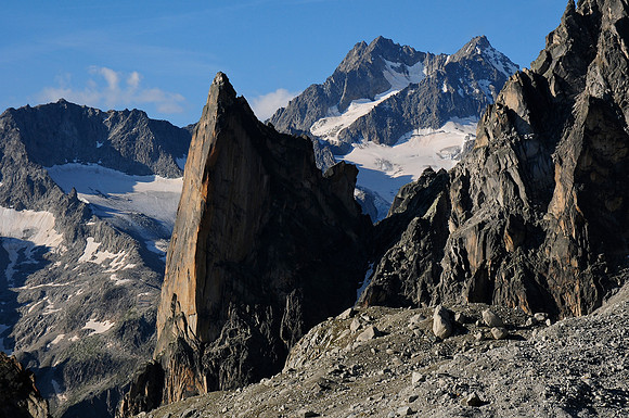 Le Portalet, with the Glacier de Saleina in the background
