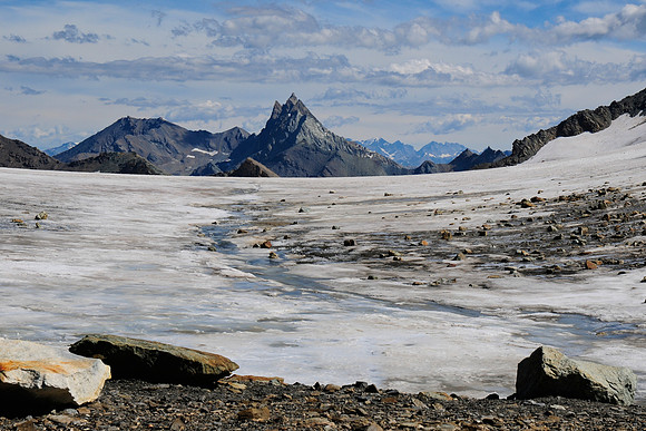 The Aiguilles Rouges d'Arolla and the Glacier de Giétro, from the Col du Mont Rouge