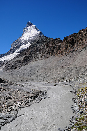 The Matterhorn from the bridge over the Furggbach