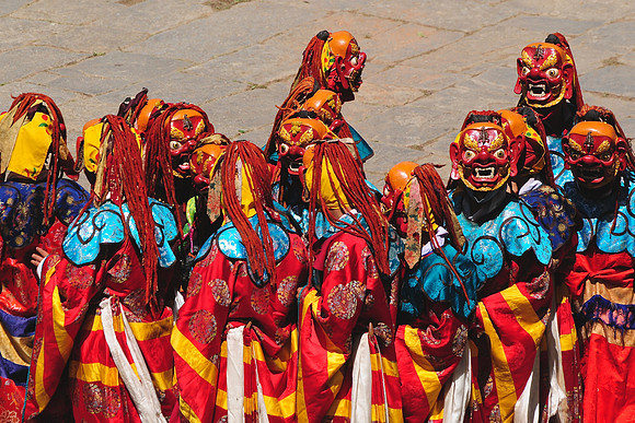 Masked dancers