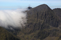 Clouds rolling over the col between Carrauntoohil and Cnoc na Toinne, MacGillycuddy's Reeks, County Kerry