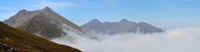 Carrauntoohil and Beenkeragh above the clouds, with the Big Gun and Cruach Mhór to the left, MacGillycuddy's Reeks, County Kerry