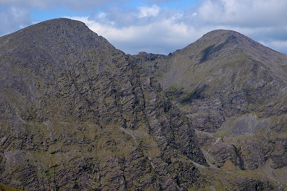 Carrauntoohil and Beenkeragh from Cnoc an Chuillin, MacGillycuddy's Reeks, County Kerry