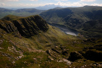 The view of Coomasaharn Lake from the summit of Teermoyle Mountain, County Kerry