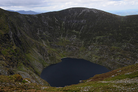 Lough Erhogh from Mangerton Mountain's east ridge, County Kerry