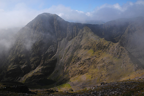 Carrauntoohil from the summit of Beenkeragh, MacGillycuddy's Reeks, County Kerry