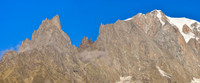 The Aiguille Noire de Peuterey and Mont Blanc from Entrèves