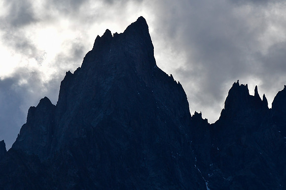 The Aiguille Noire de Peuterey from Val Ferret