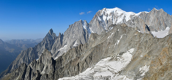 Mont Blanc from the summit of Punta Helbronner