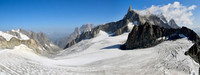 The Dent du Géant and the Glacier du Géant from the summit of Punta Helbronner