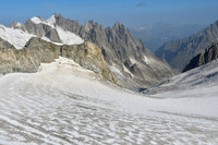 The Aiguille du Plan, Aiguille du Fou, Aiguille du Grépon and the Glacier du Géant from the summit of Punta Helbronner