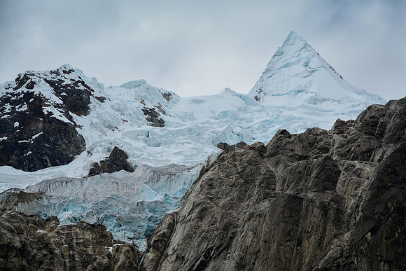 Alpamayo from the moraine above Jancarurish