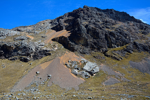 The mountain northeast of Caracara Pass