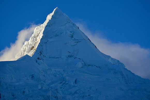Sunrise on Alpamayo from Jancarurish camp