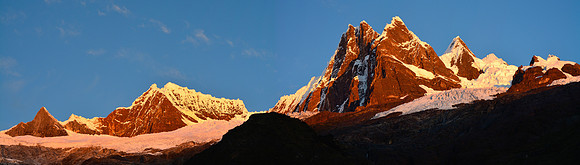Sunrise on Pucajirca from Jancapampa