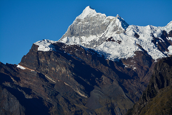 Chopicalqui from Huaripampa camp