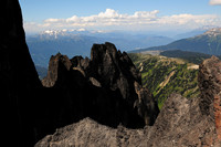 The base of the Black Tusk's summit block