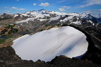 Looking southeast from the base of the Black Tusk's summit block