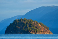 Station Island from Feather Cove at sunrise