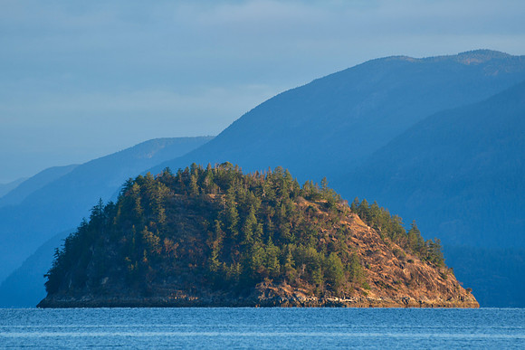 Station Island from Feather Cove at sunrise