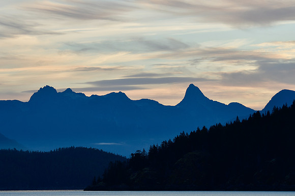 Mount Aiken and Mount Denman from Feather Cove