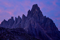 Monte Paterno before sunrise from Rifugio Locatelli
