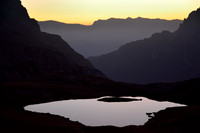 Laghi dei Piani before sunrise from Rifugio Locatelli
